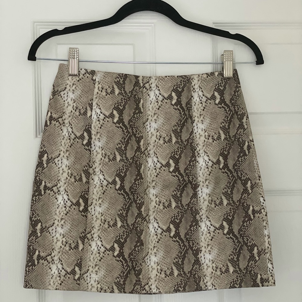 Snakeskin Mini Skirt